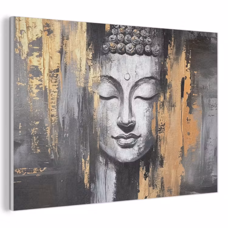Acoustic Felt - Buddha - Brush strokes - Gold - Abstract — 1