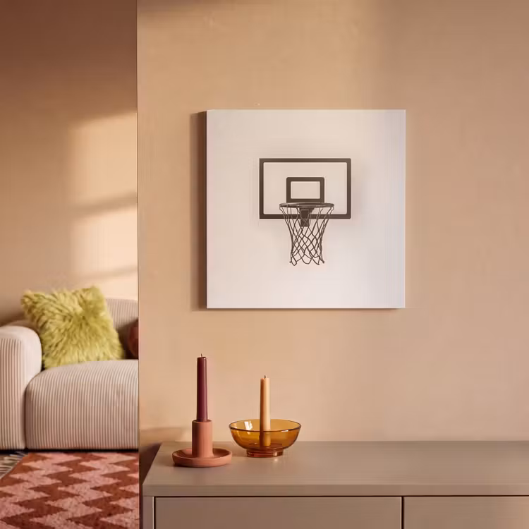 Acoustic Felt - Basketball Board - Minimalist - Black — 2