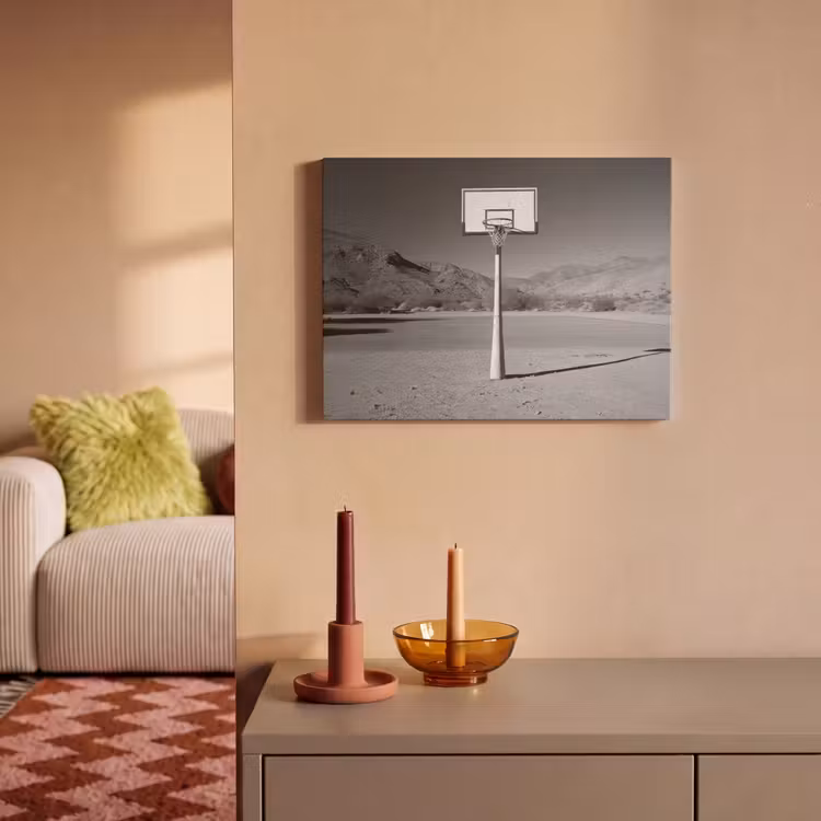 Acoustic Felt - Basketball pole - Landscape - Sand - White — 2