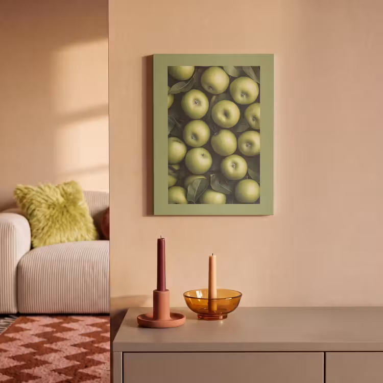 Acoustic Felt - Apples - green - leaves — 2
