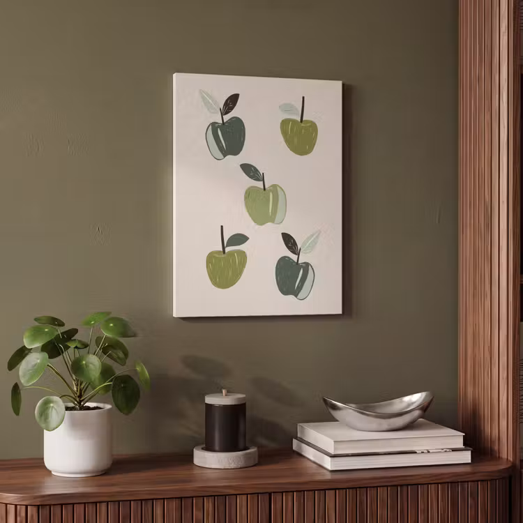 Acoustic Felt - Apples - Green - Illustration - Leaves — 4