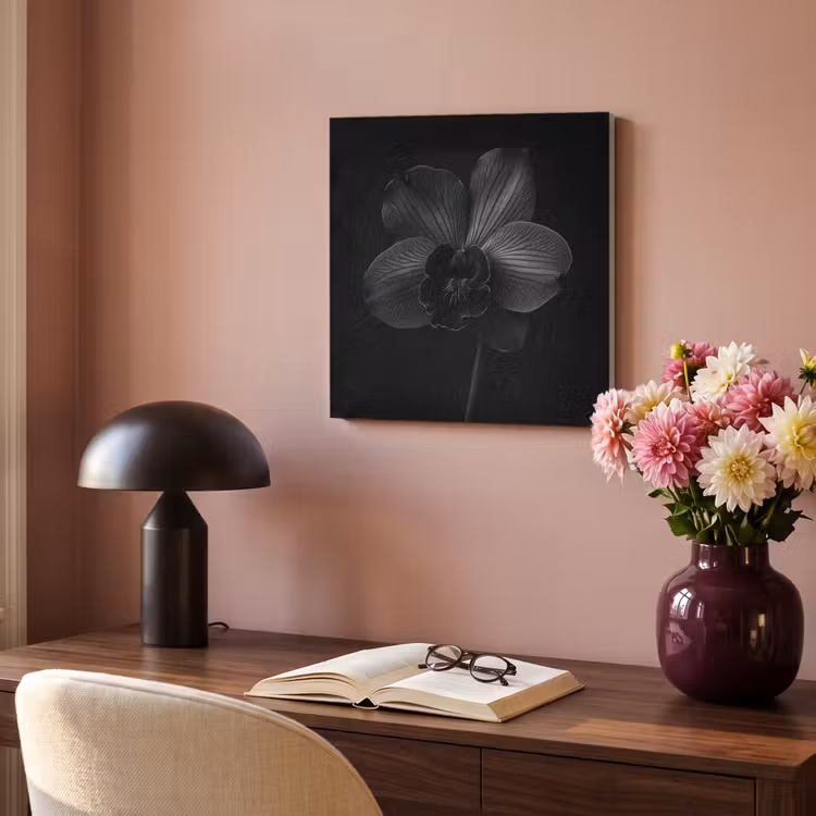 Acoustic Felt - Black - Flower - Orchid — 4