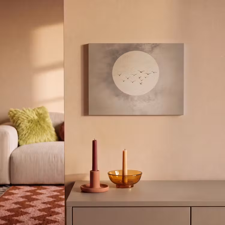 Acoustic Felt - Bird - Beige - Japandi — 2