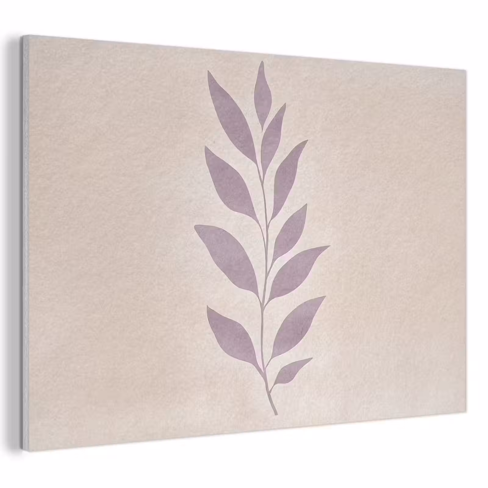 Acoustic Felt - Branch - Leaves - Minimalist - Beige — 1