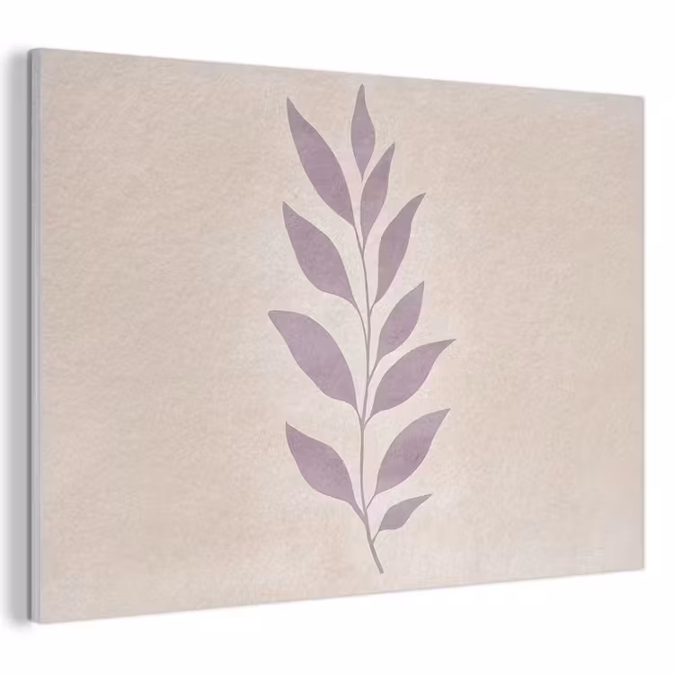 Acoustic Felt - Branch - Leaves - Minimalist - Beige — 1