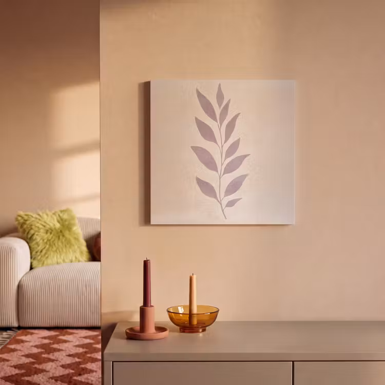Acoustic Felt - Branch - Leaves - Minimalist - Beige — 2