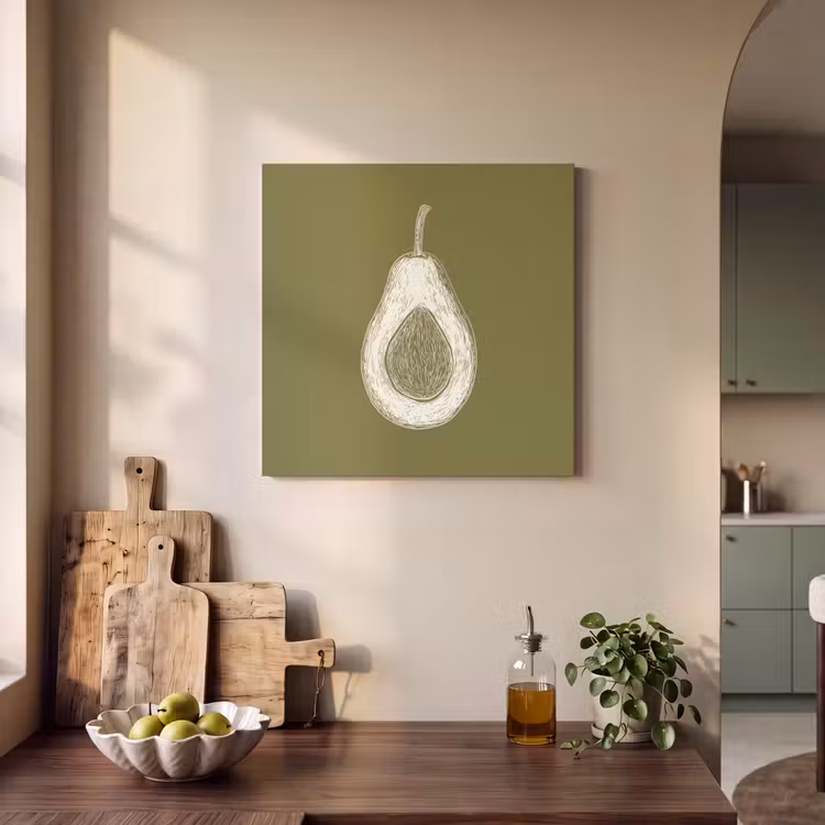 Acoustic Felt - Avocado - Minimalist - Illustration - Green — 3
