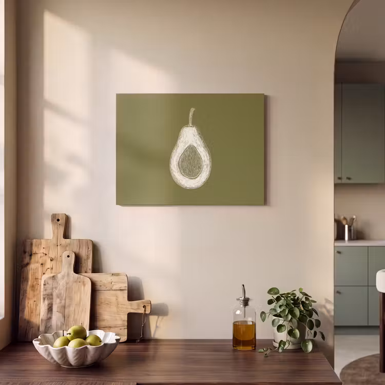 Acoustic Felt - Avocado - Minimalist - Illustration - Green — 3