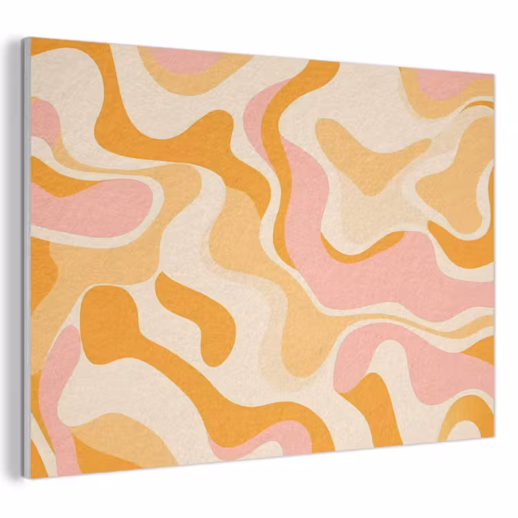 Acoustic Felt - Abstract - Wavy - Orange — 1