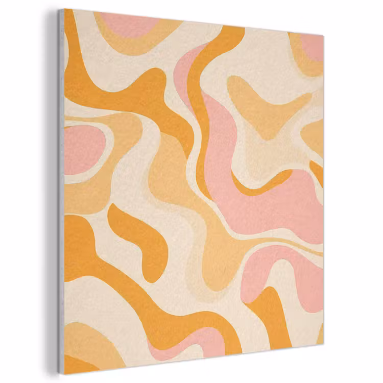 Acoustic Felt - Abstract - Wavy - Orange — 1