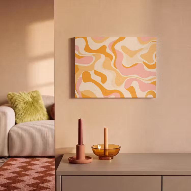 Acoustic Felt - Abstract - Wavy - Orange — 2
