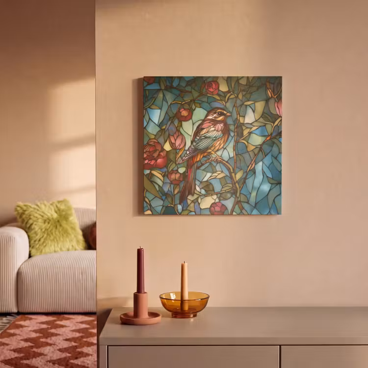 Acoustic Felt - Bird - Branch - Roses - Mosaic — 2