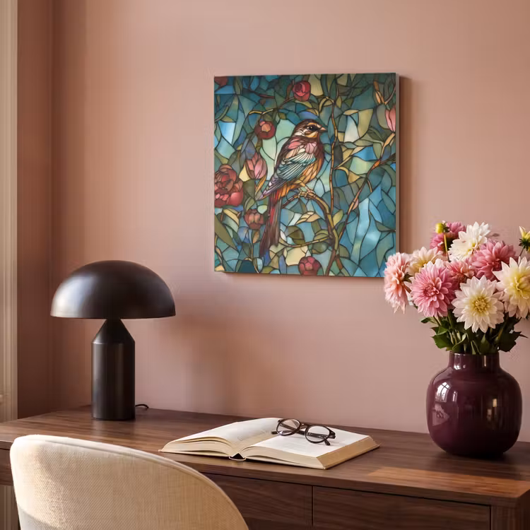 Acoustic Felt - Bird - Branch - Roses - Mosaic — 4