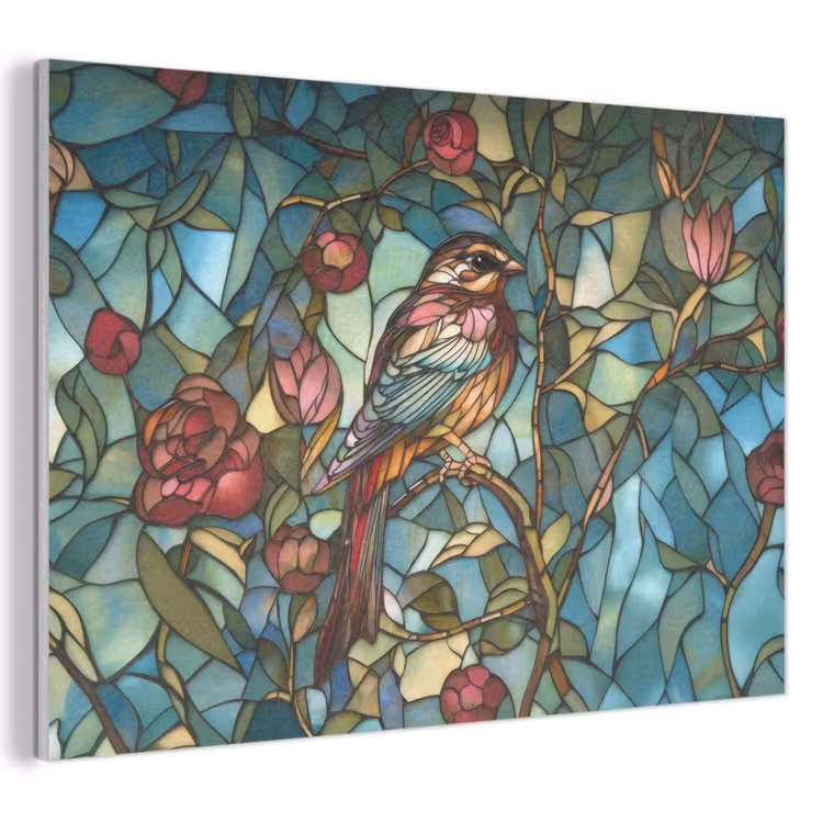 Acoustic Felt - Bird - Branch - Roses - Mosaic — 1
