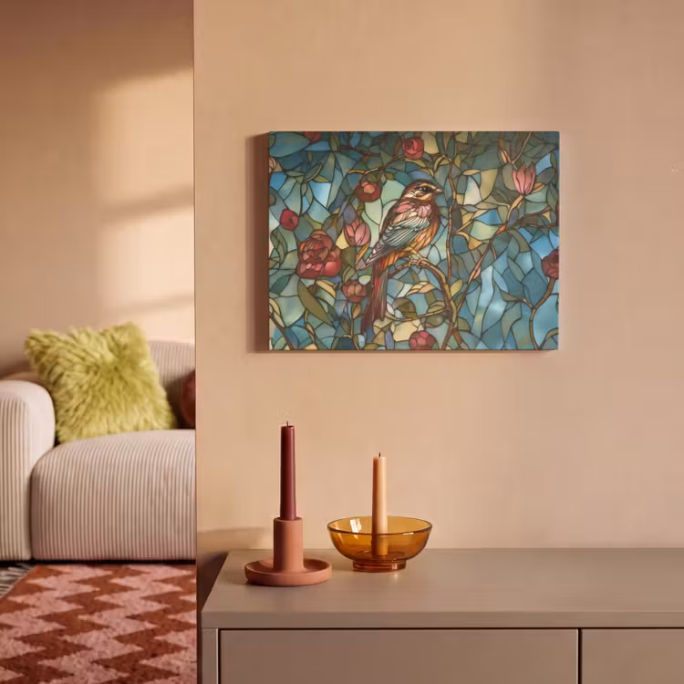 Acoustic Felt - Bird - Branch - Roses - Mosaic — 2
