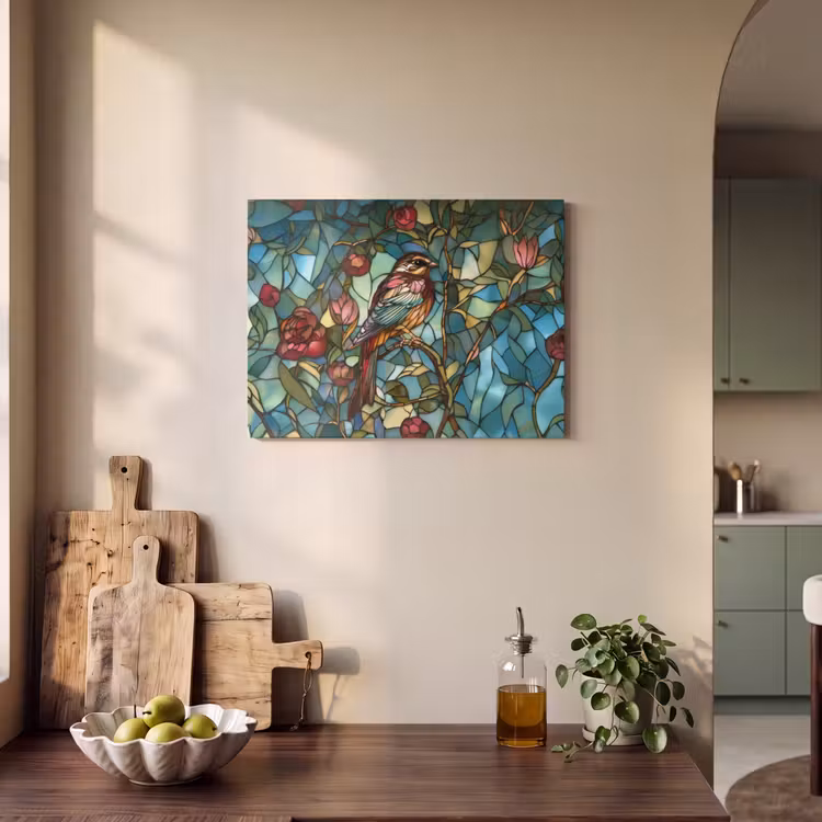 Acoustic Felt - Bird - Branch - Roses - Mosaic — 3