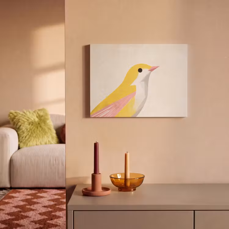 Acoustic Felt - Bird - Minimalist - Yellow — 2