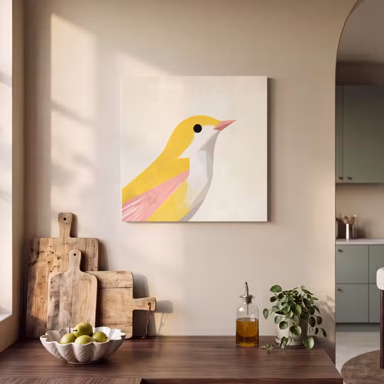 Acoustic Felt - Bird - Minimalist - Yellow — 3