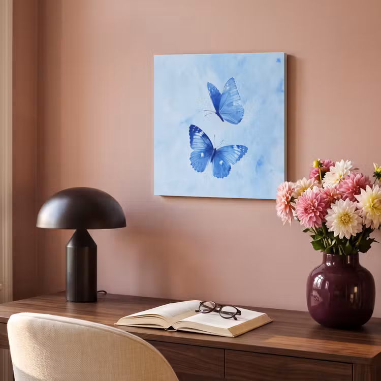 Acoustic Felt - Butterflies - Ornamental - Blue — 4