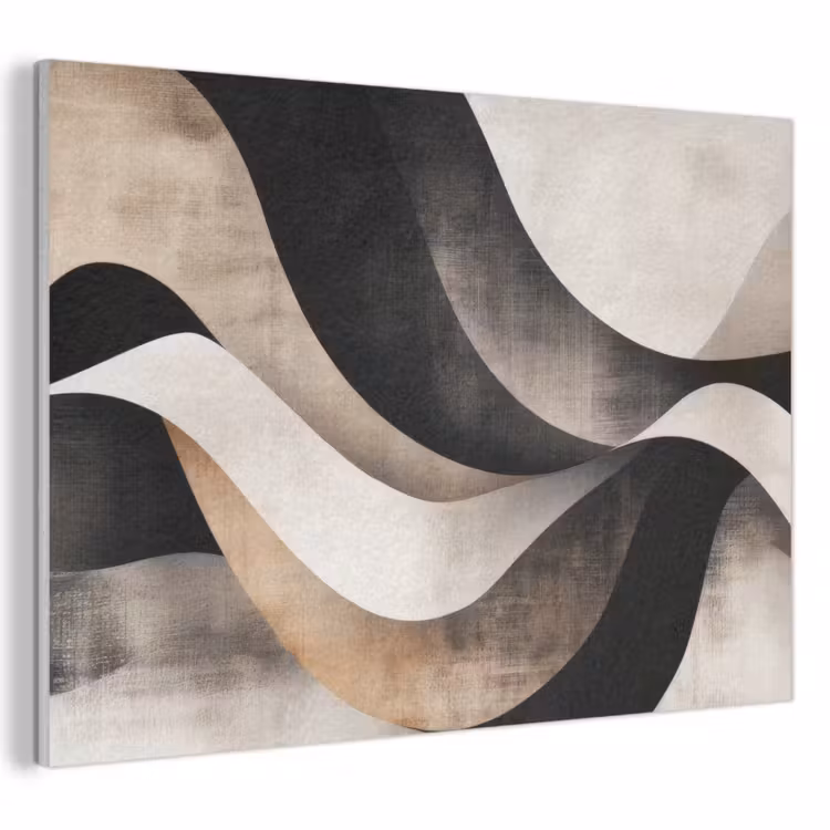 Acoustic Felt - Abstract - Waves - Black - Weathered — 1