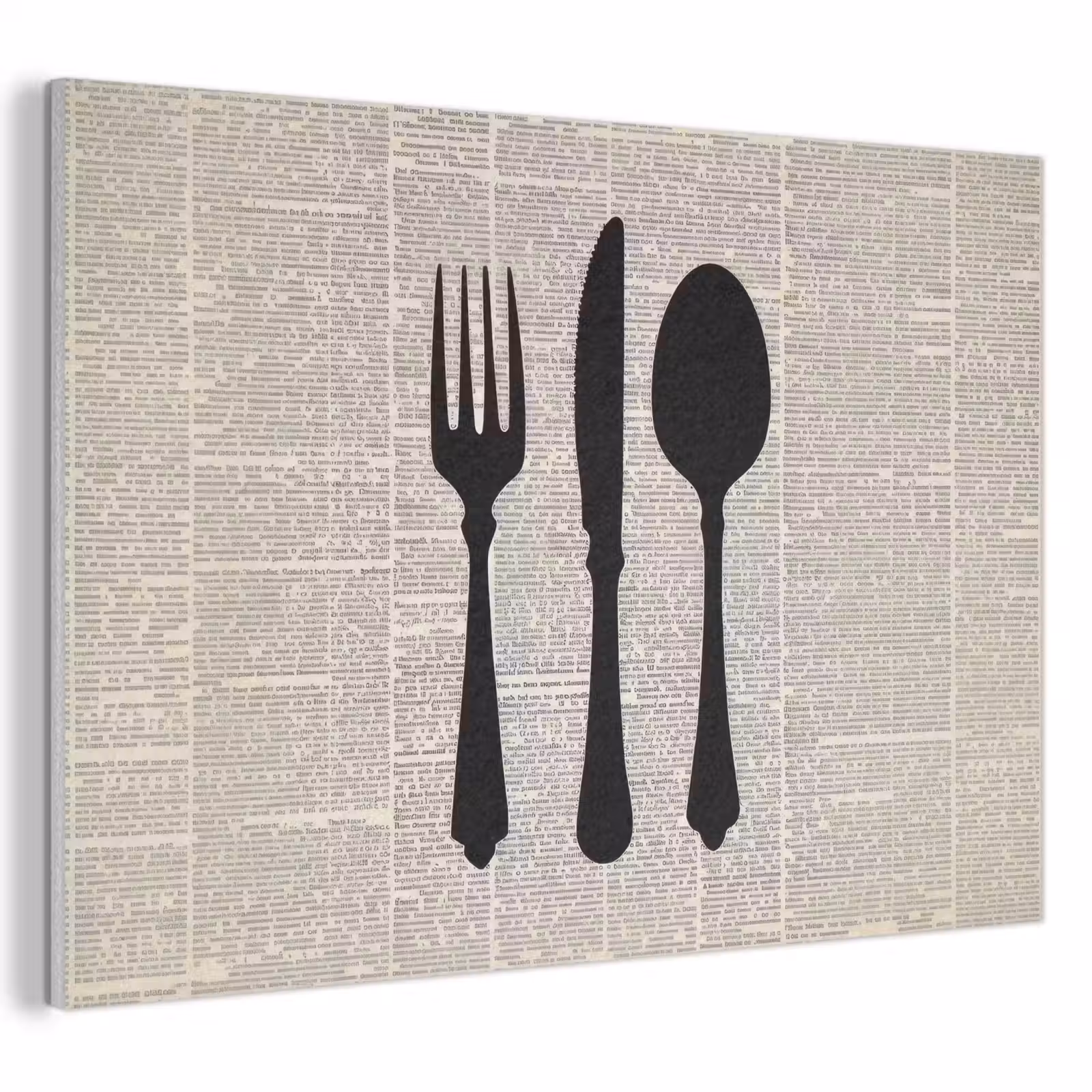Acoustic Felt - Black - Newspaper - Cutlery — 1