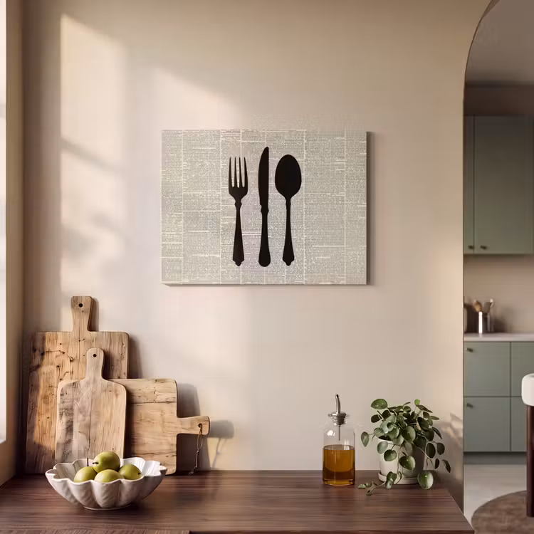 Acoustic Felt - Black - Newspaper - Cutlery — 3