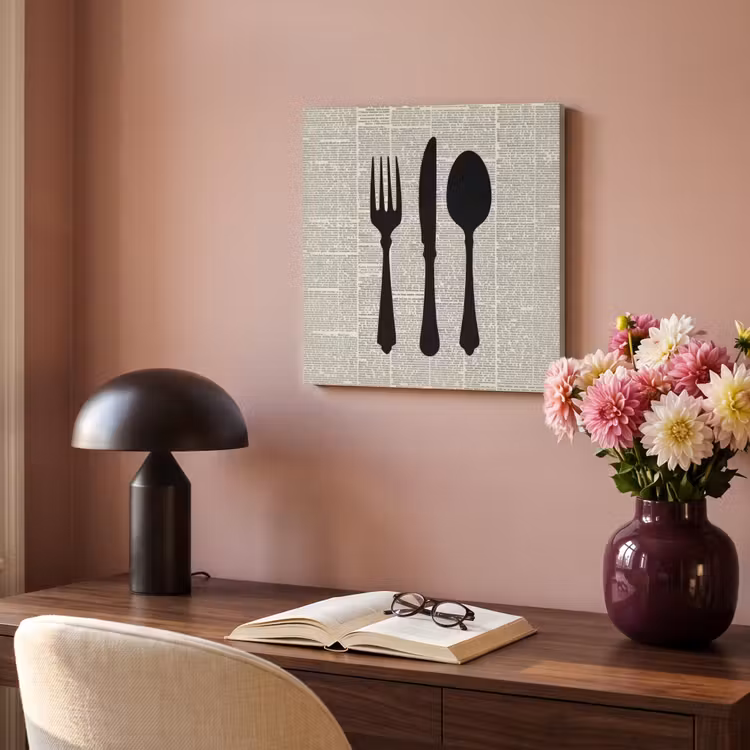 Acoustic Felt - Black - Newspaper - Cutlery — 4
