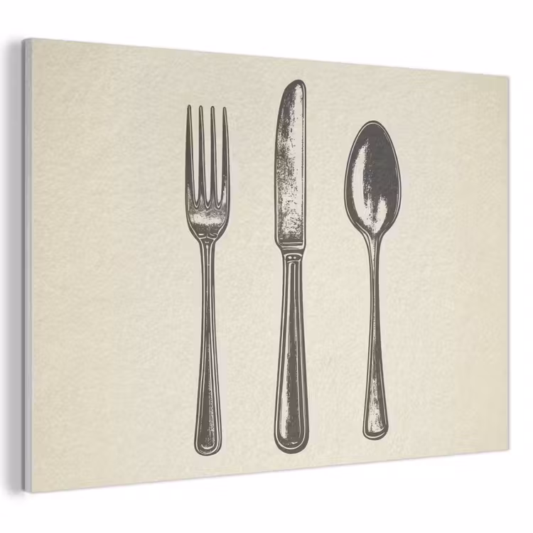 Acoustic Felt - Black - Illustration - Cutlery — 1
