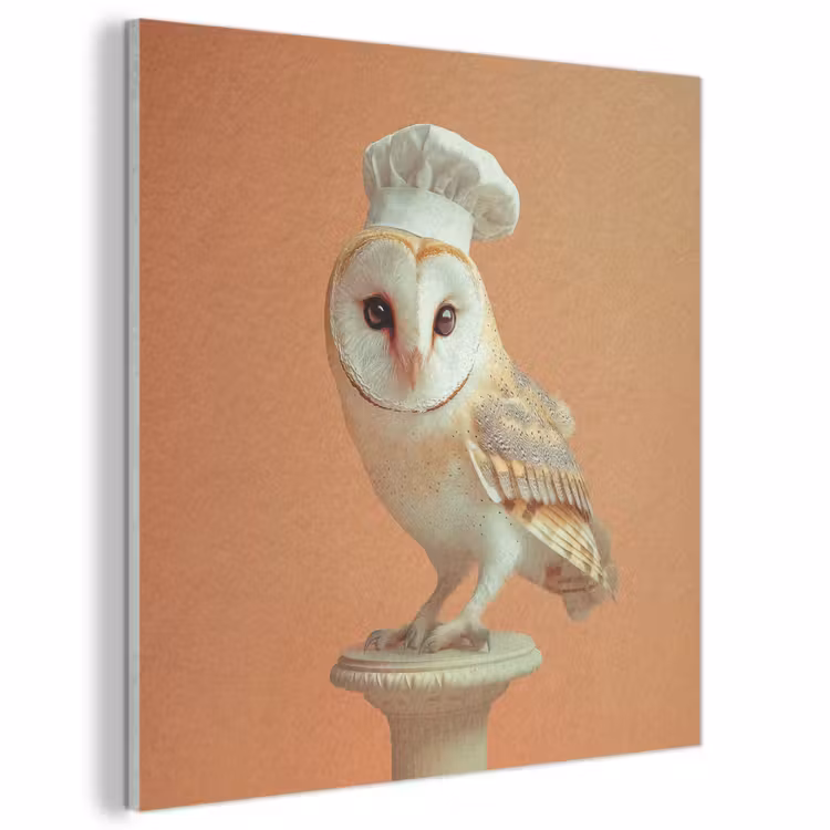 Acoustic Felt - Barn owl - Cook's hat - Orange - Bird — 1
