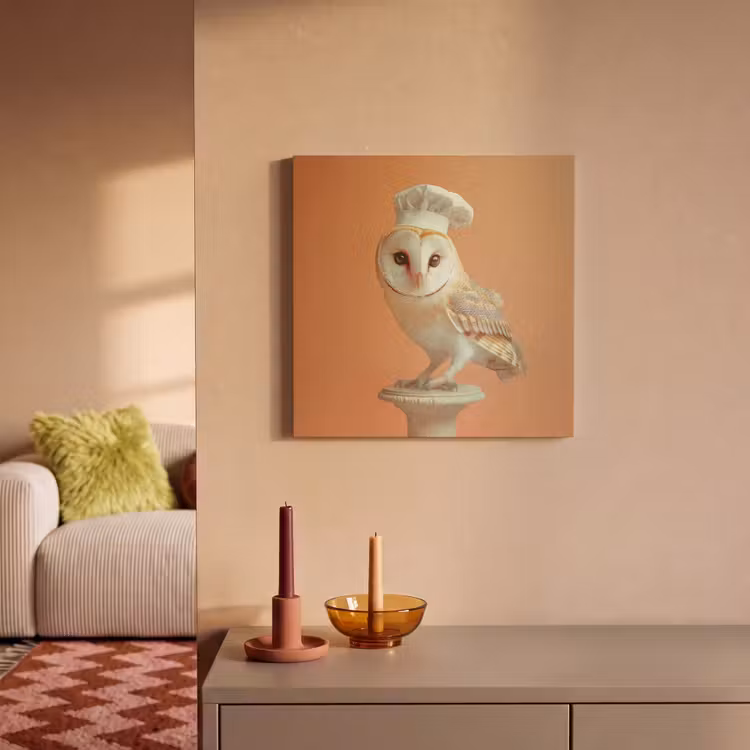 Acoustic Felt - Barn owl - Cook's hat - Orange - Bird — 2
