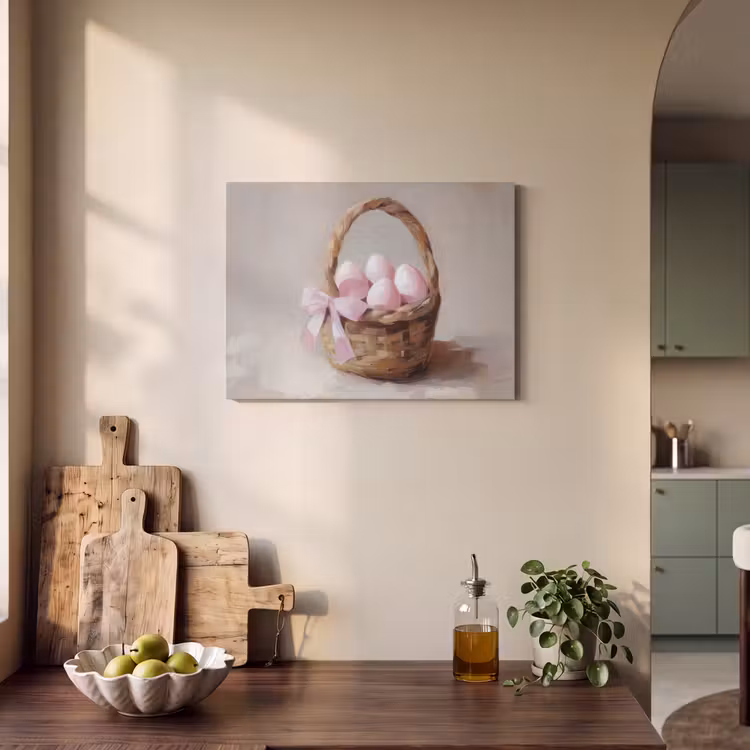 Acoustic Felt - Basket - Eggs - Pink — 3