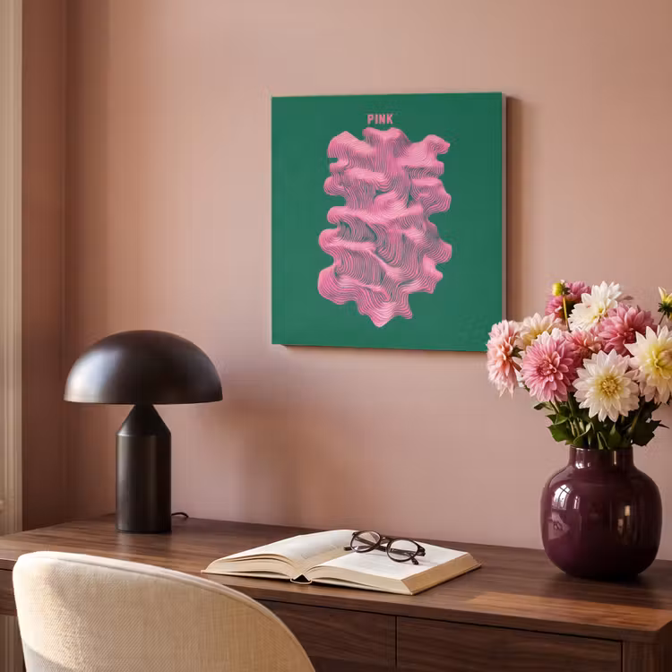 Acoustic Felt - Abstract - Pink - Lines - Green — 4