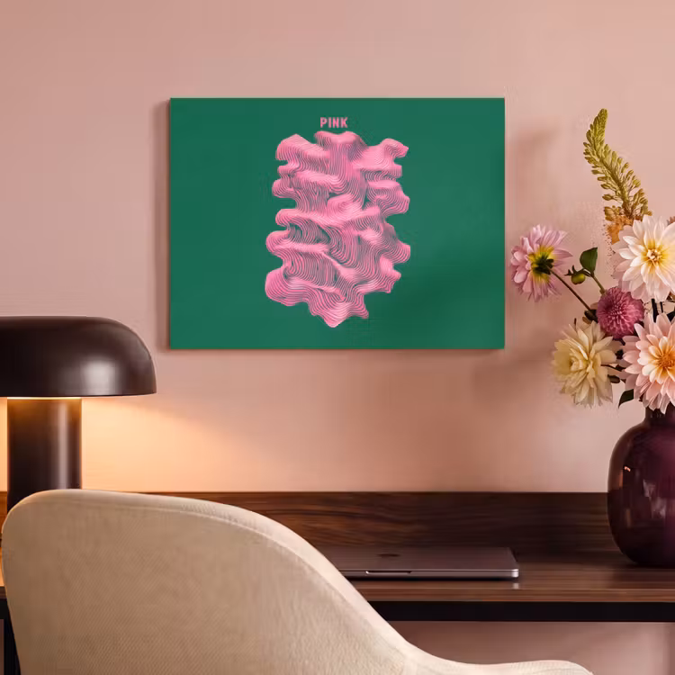 Acoustic Felt - Abstract - Pink - Lines - Green — 4