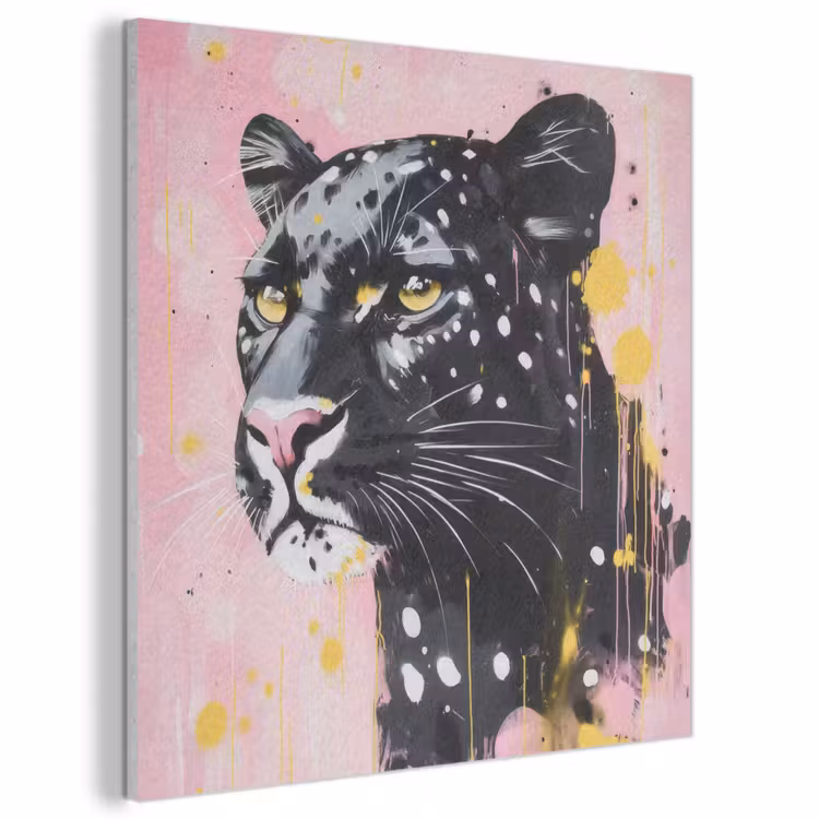 Acoustic Felt - Black - Panther - Pink - Abstract — 1