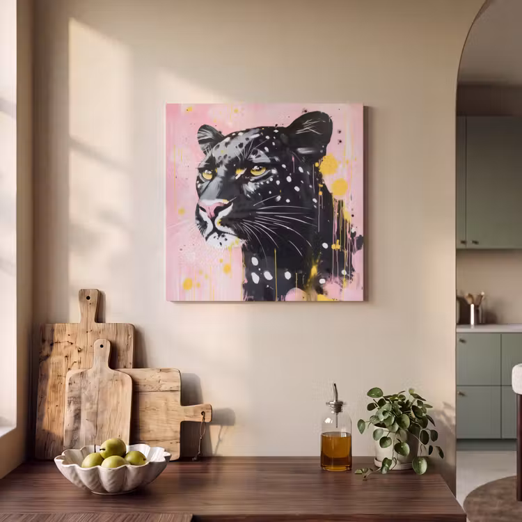 Acoustic Felt - Black - Panther - Pink - Abstract — 3