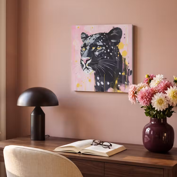 Acoustic Felt - Black - Panther - Pink - Abstract — 4