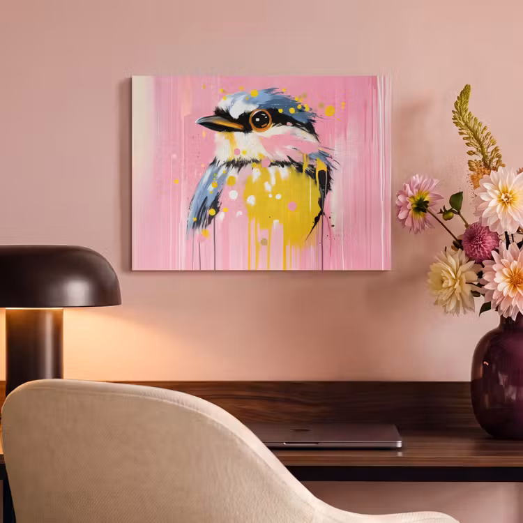 Acoustic Felt - Bird - Pink - Yellow - Blue — 4