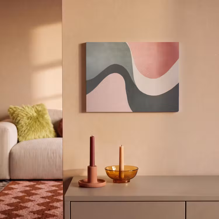 Acoustic Felt - Abstract - Waves - Ornate - Pink — 2
