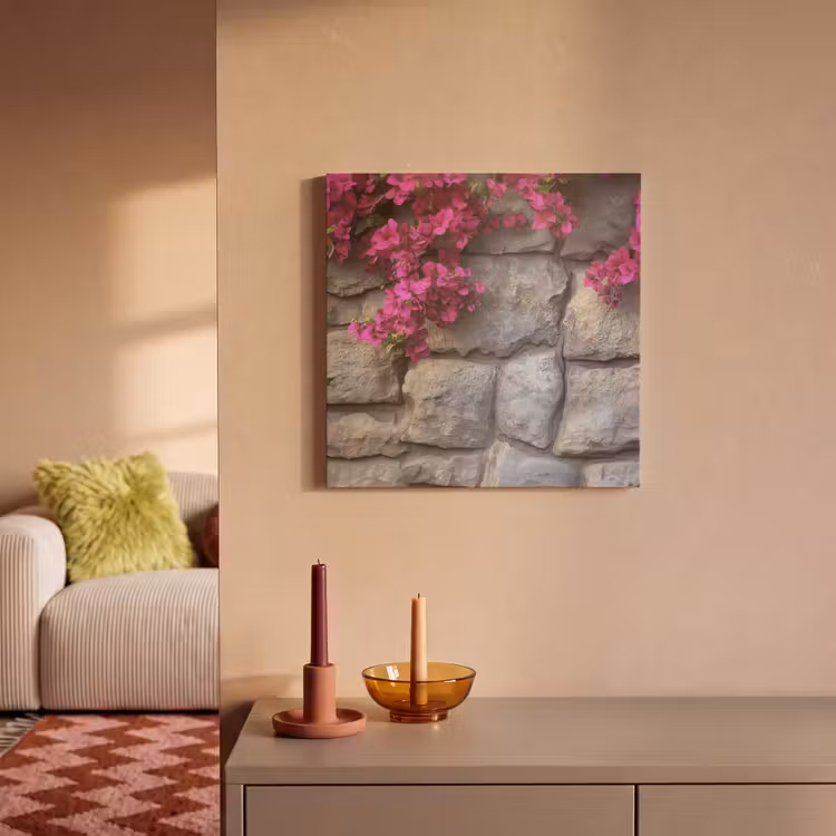 Acoustic Felt - Bougainvillea - Stone Wall - Pink — 2