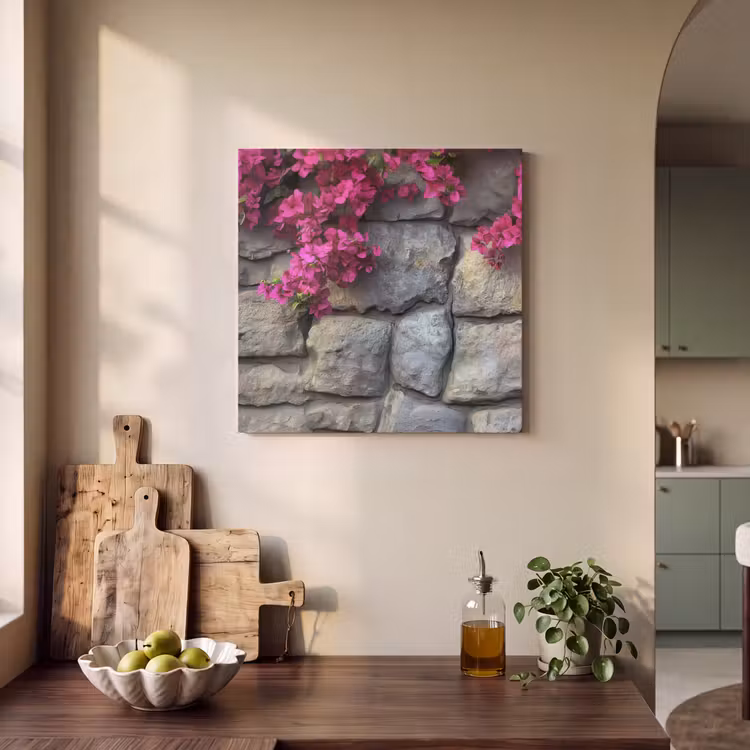Acoustic Felt - Bougainvillea - Stone Wall - Pink — 3