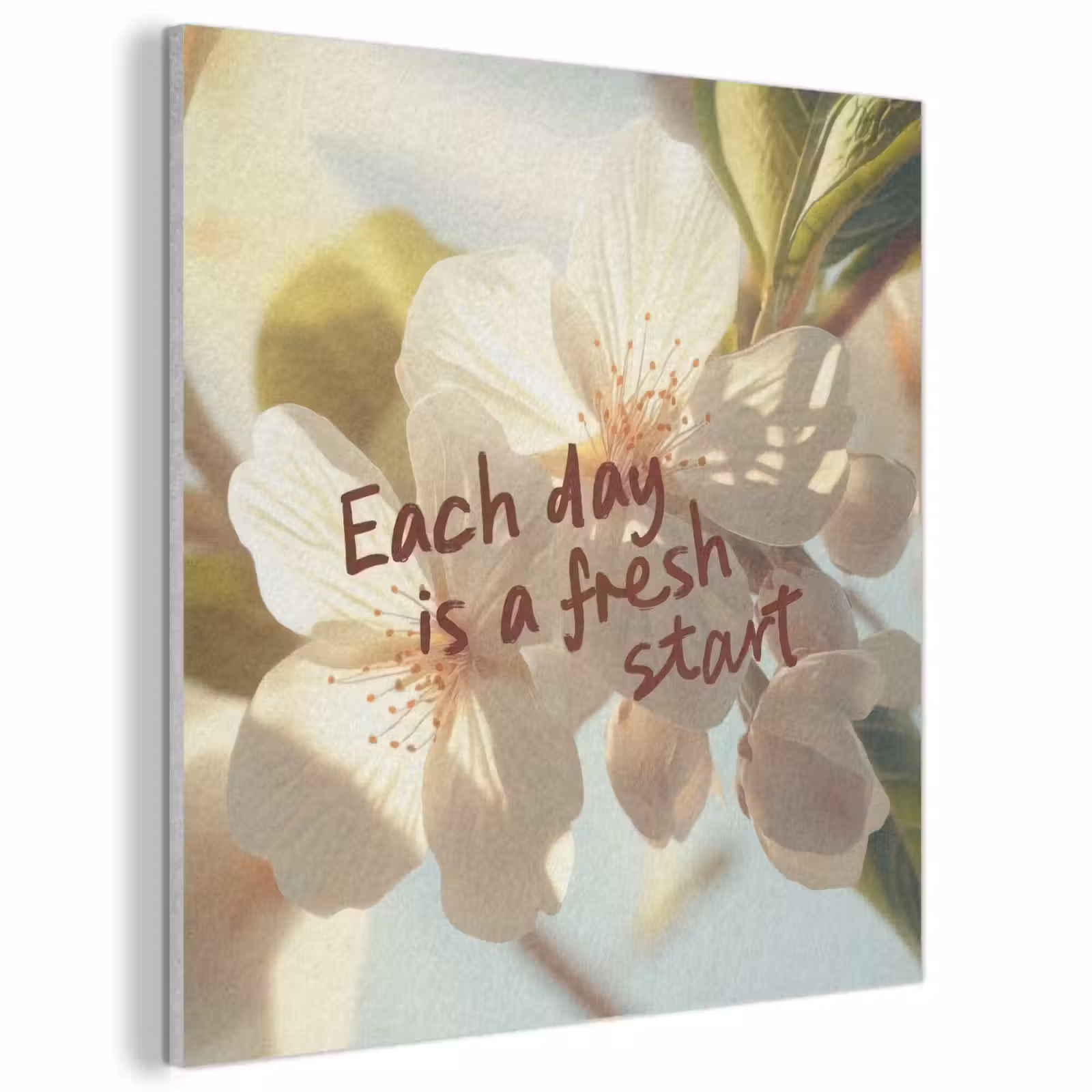 Acoustic Felt - Blossoms - Sunlight - Quote - White — 1