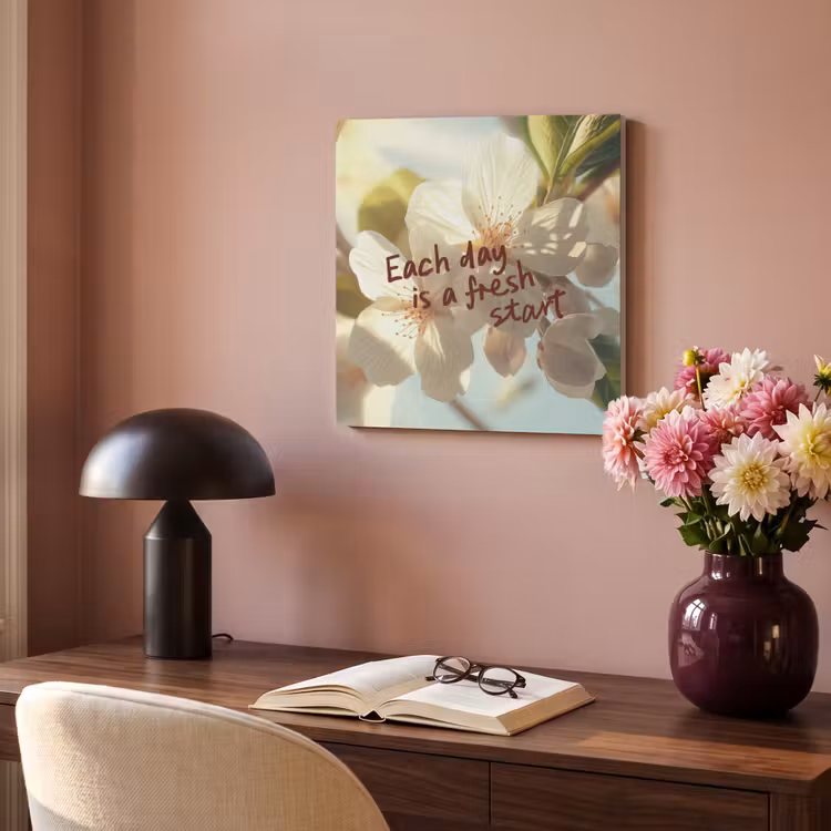Acoustic Felt - Blossoms - Sunlight - Quote - White — 4