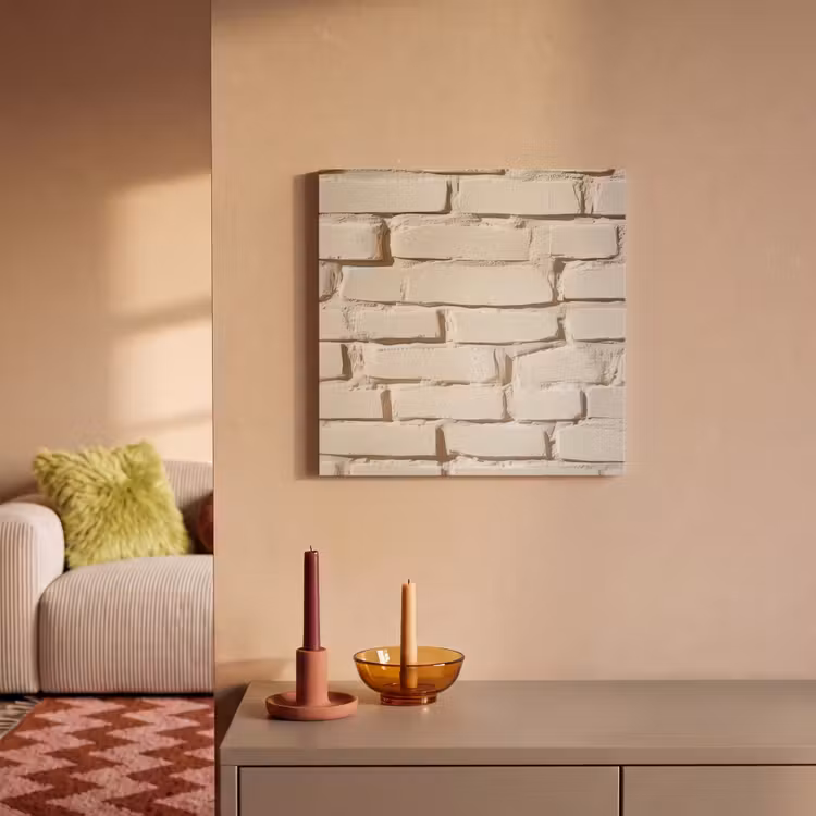 Acoustic Felt - Bricks - Wall - Light - White — 2