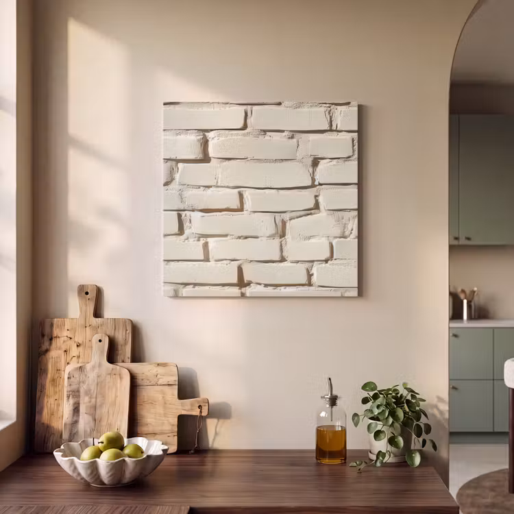 Acoustic Felt - Bricks - Wall - Light - White — 3