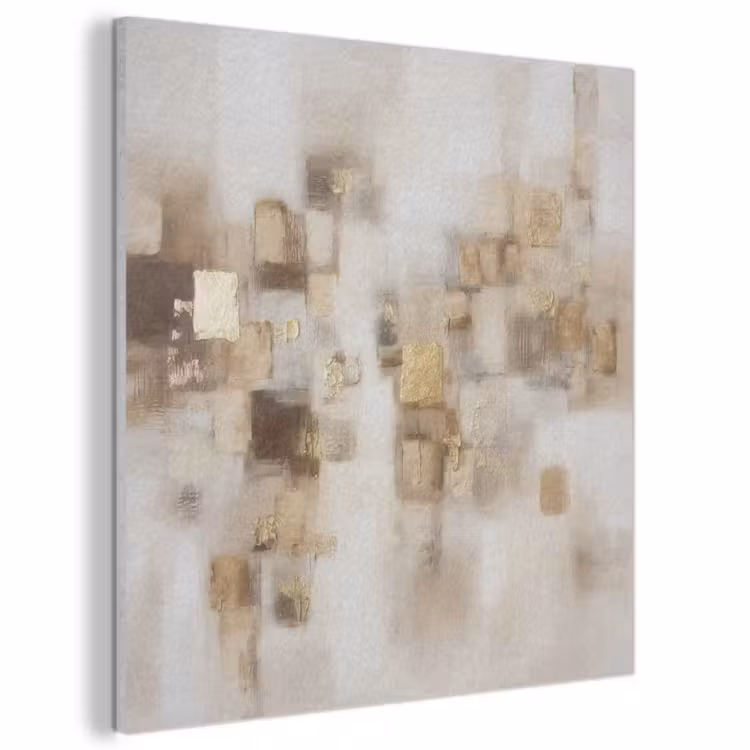 Acoustic Felt - Abstract squares - Earth tones - Misty — 1