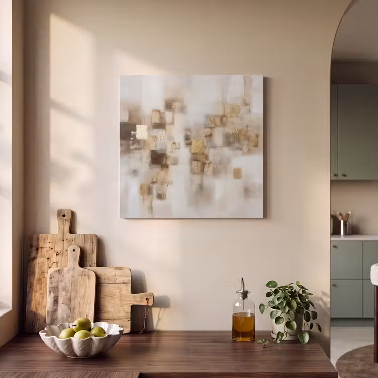 Acoustic Felt - Abstract squares - Earth tones - Misty — 3