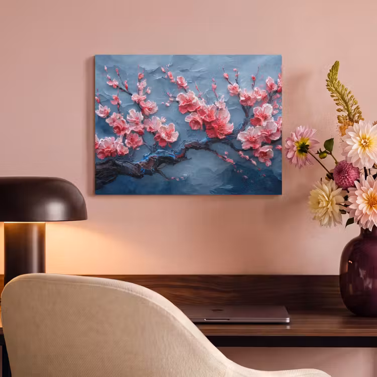 Acoustic Felt - Blossom - Flower - Pink - Branch — 4