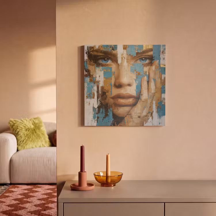 Acoustic Felt - Abstract - Brush strokes - Blue - Face — 2