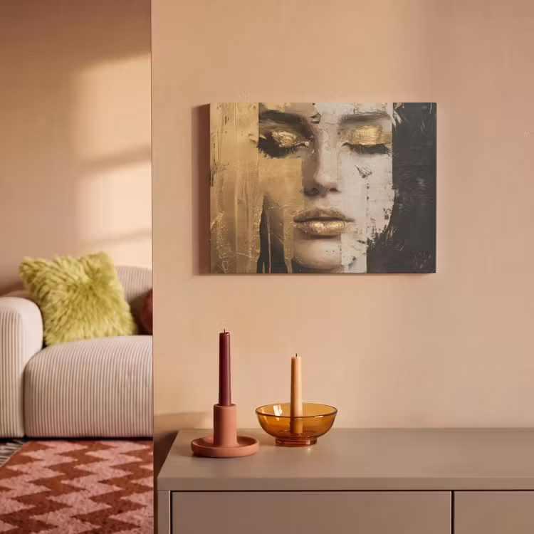 Acoustic Felt - Abstract - Gold - Face - Lips — 2