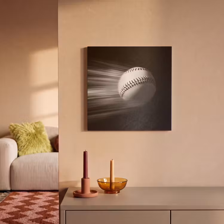 Acoustic Felt - Baseball - White - Flies — 2